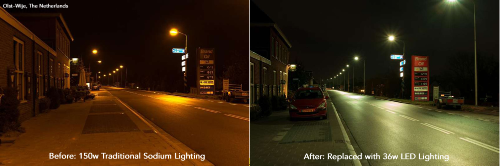 Porovnanie osvetlenia sodík vs. LED